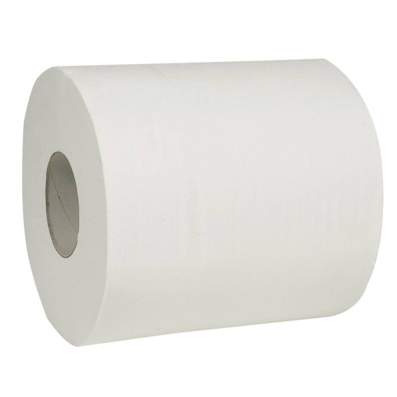 Care-Ness håndklæderulle Excellent 2-lags med hylse midi hvid