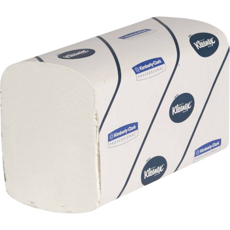 Kleenex håndklædeark 2-lags 21,50x41,50x10,50cm W-Fold  hvid