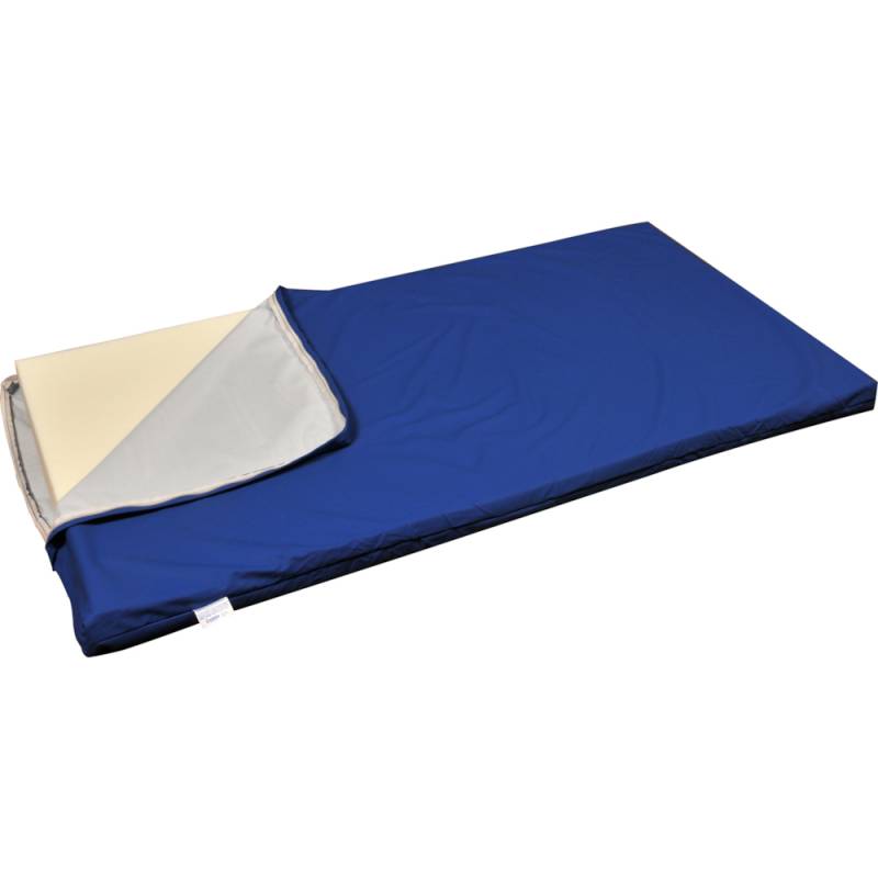 Techmaflex comfort madras med betræk 90x200x14cm blå