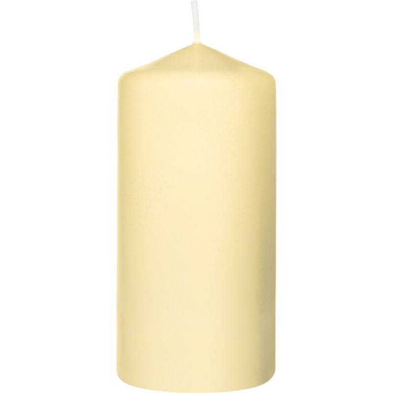 Bloklys, 12cm, &Oslash;6cm, champagne, 35 timer, paraffin