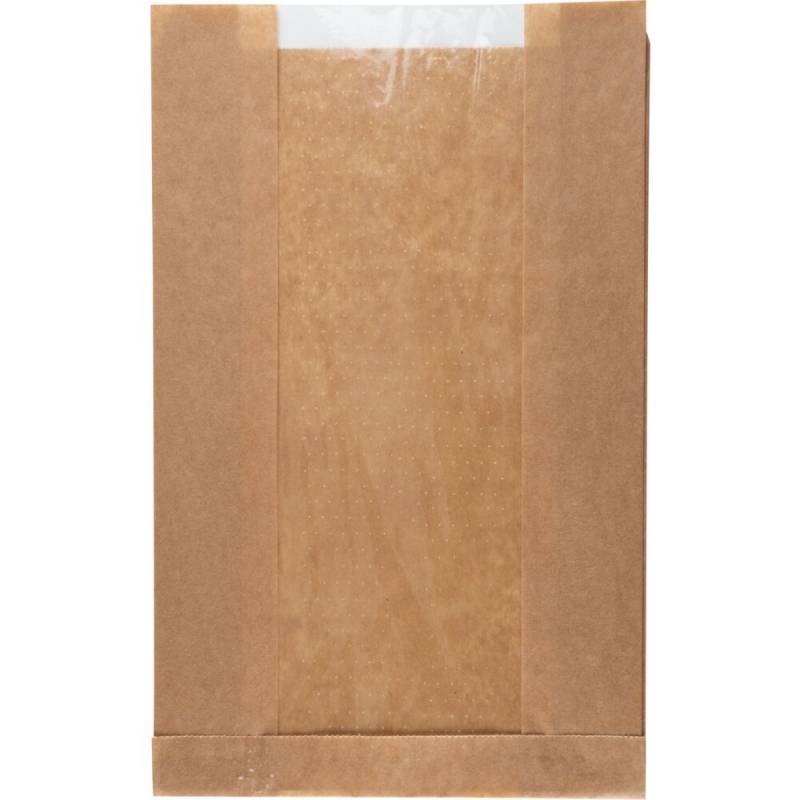 Rudepose 18x28x5cm 40g/m2 papir med rude med sidefals brun