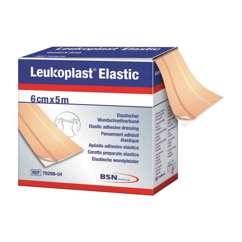 Leukoplast plaster 5m x 6cm hudfarvet bomuld/syntetisk gummi