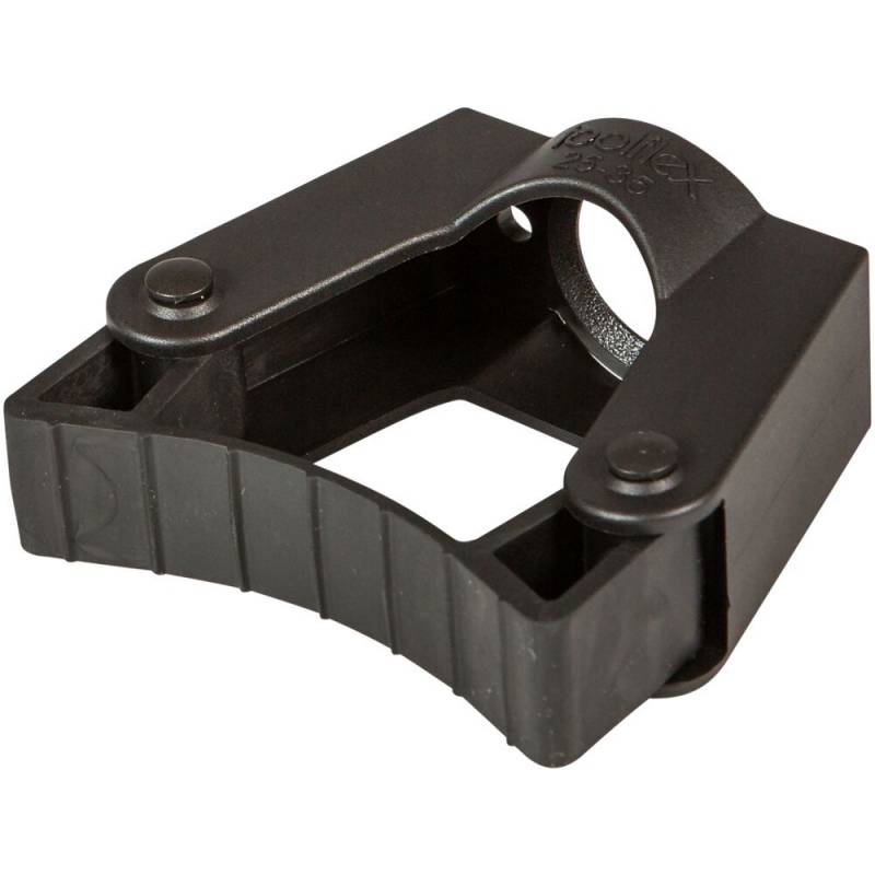 Redskabsholder, Tina Trolleys Toolflex, 75x80x40mm, sort, PP/gummi, til skaft p&aring; 25-35 mm, 1 hul til montering