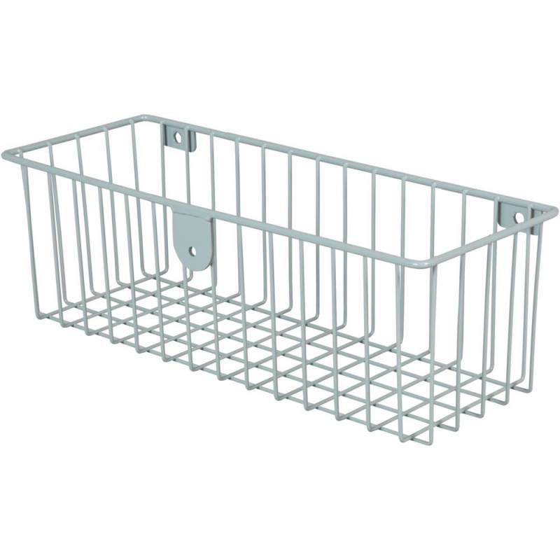 Tr&aring;dkurv, Tina Trolleys Exclusive, gr&aring;, pulverlakeret st&aring;l, medium, med 2 beslag