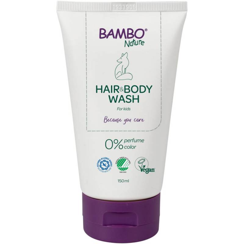 Bambo Nature Hair & bodywash uden farve og parfume 150ml