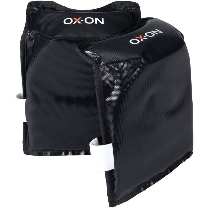 OX-ON Comfort Kn&aelig;beskytter One size l&aelig;der/PVC b&aring;nd med hook'n'looplukning sort