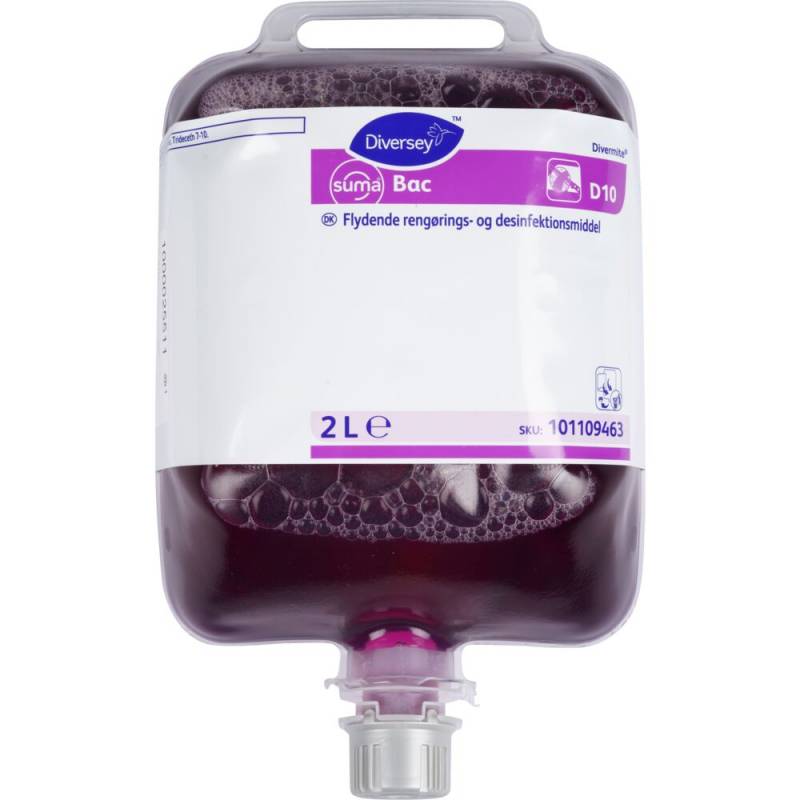 Diversey Suma Bac D10 desinfektion 2 liter til DvM/DQFM dispenser