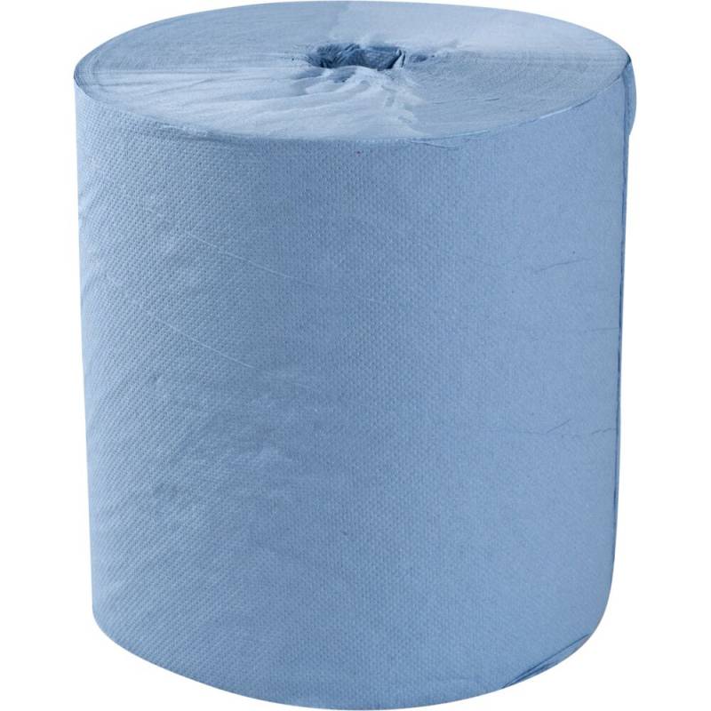 Håndklæderulle neutral 1-lags Midi 300m x 20cm Ø19cm blå