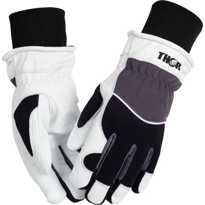 THOR Vinter Spandex RIB Gedeskindshandske Str. 10 hvid