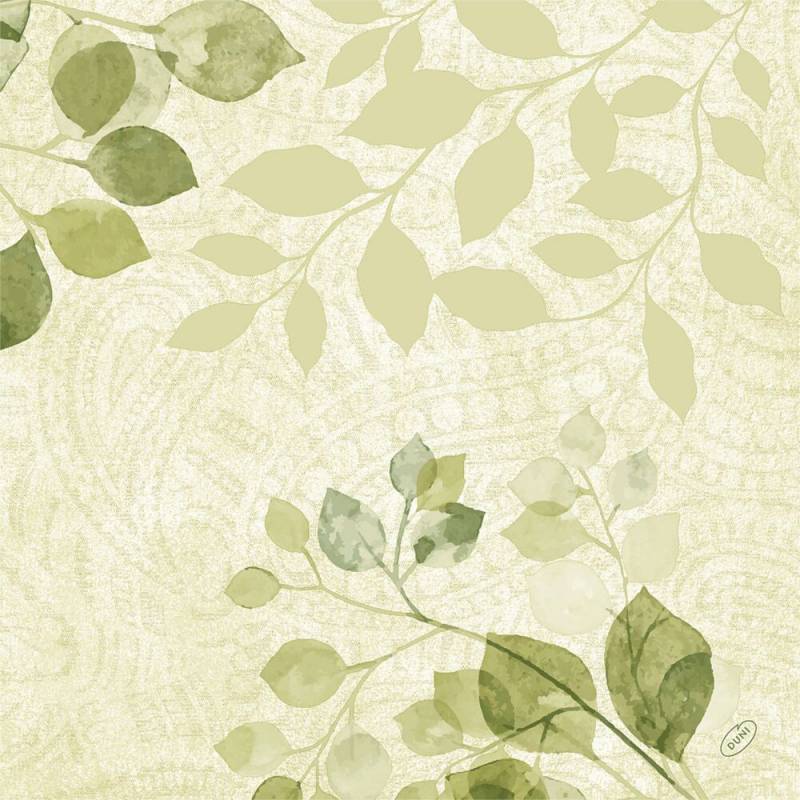 Dunisoft middagsserviet Paisley leaves 1/4 fold 40x40cm flerfarvet