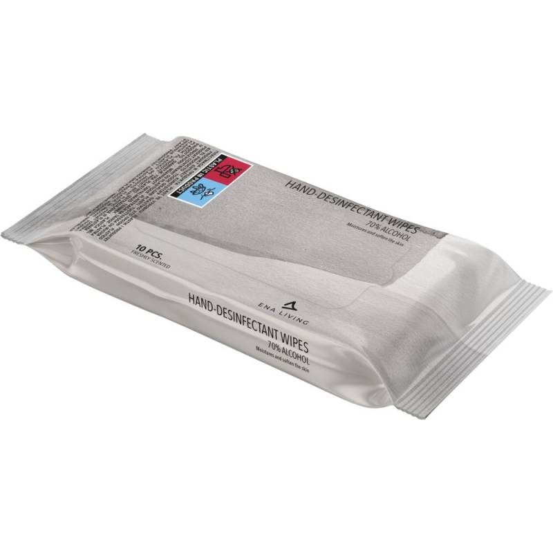 Ena Living Hånddesinfektionsserviet 20x18cm 70% alcohol 10 stk