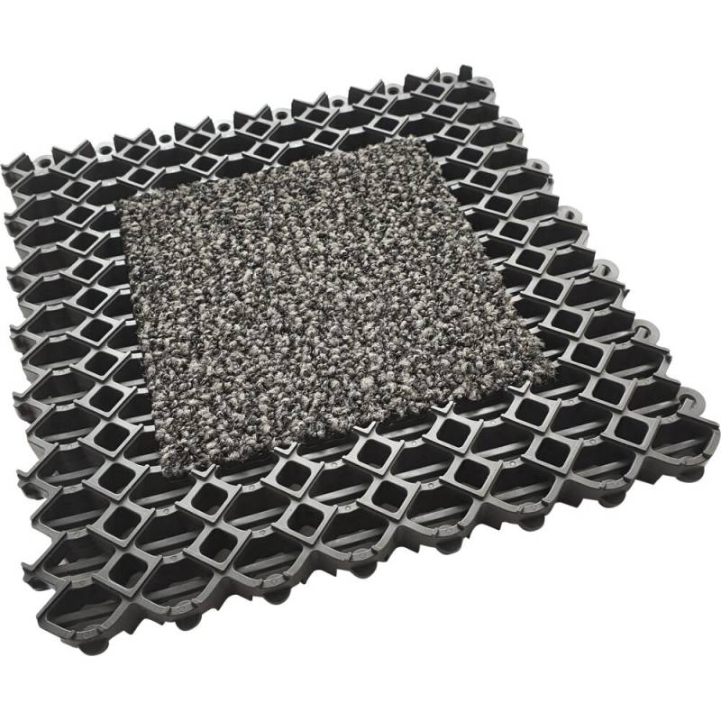 Vileda modulmåtte V-Mat DuoPlus 25x25x1,4cm 45% genanvendt plast antracit