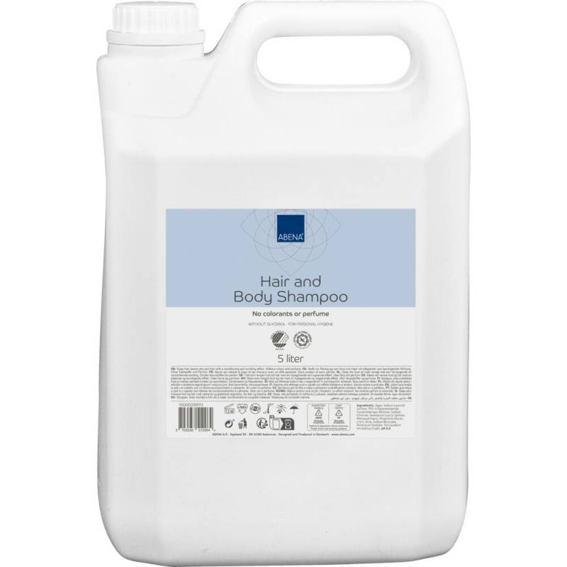 Hår- og Bodyshampoo 5 liter uden glycerol blød for huden