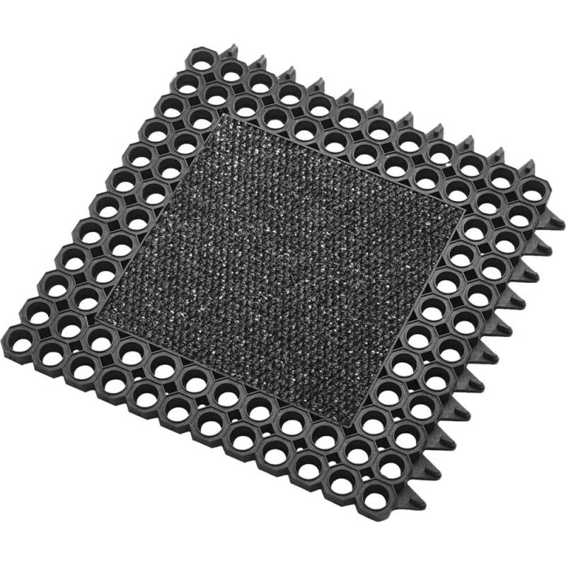 Clean Proff modulmåtte 50x50x2,3cm gummi med indlæg  sort