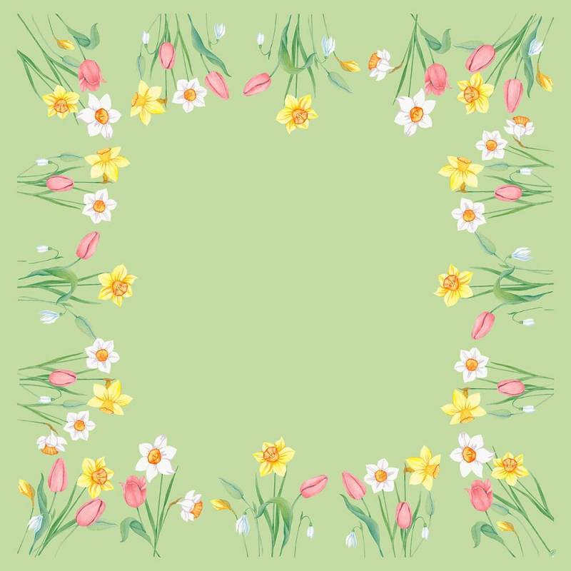 Dunicel stikdug Spring Melody 84x84cm flerfarvet Bio