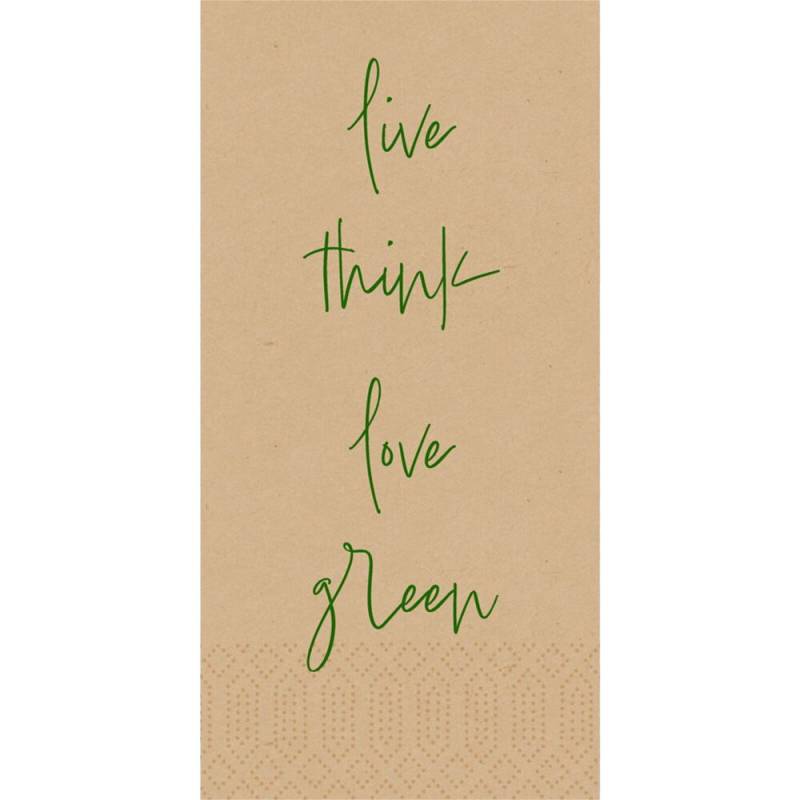 Love Green Middagsserviet 3-lags 1/8 fold 40x40cm natur nyfiber