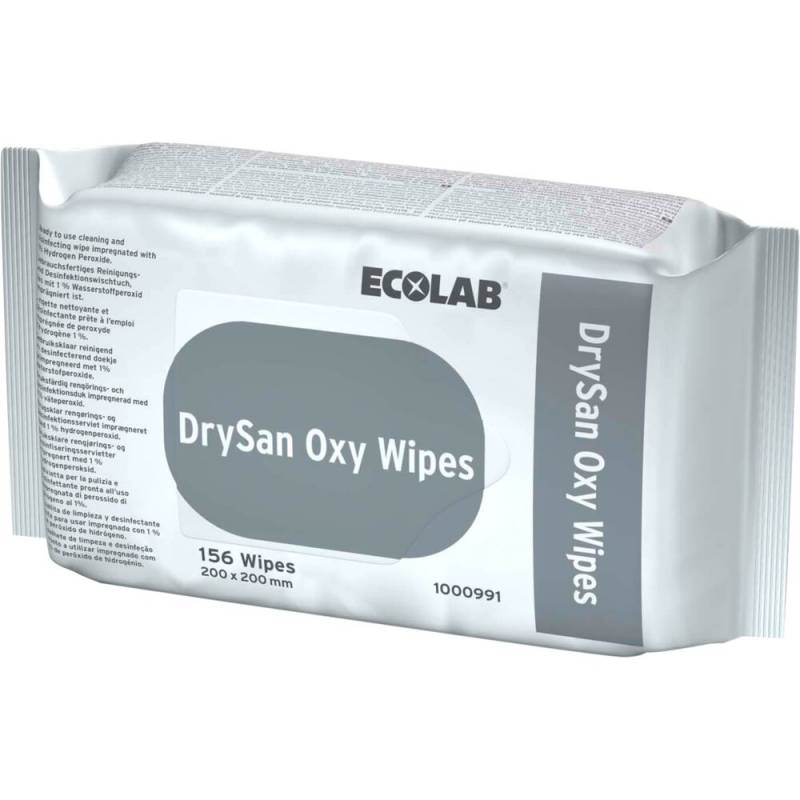 Ecolab Dryson OXY Reng&oslash;rings og desinfektionsserviet 21x19cm