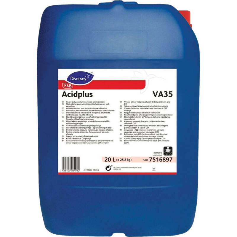 Diversey Acidplus VA35 Kalkfjerner 20 liter CIP uden farve og parfume
