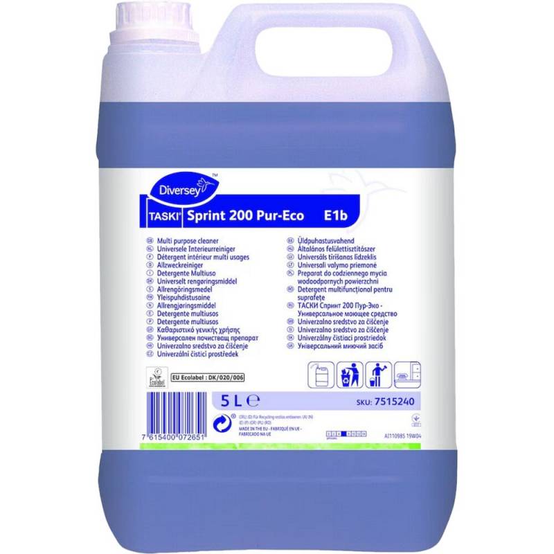 Diversey TASKI Sprint 200 Pur-Eco E1b universalrengøring 5 liter med farve og parfume