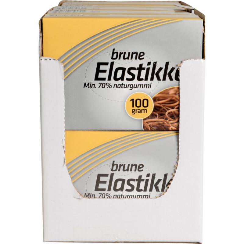 Elastikker Consumer i &aelig;ske a 100 g brun