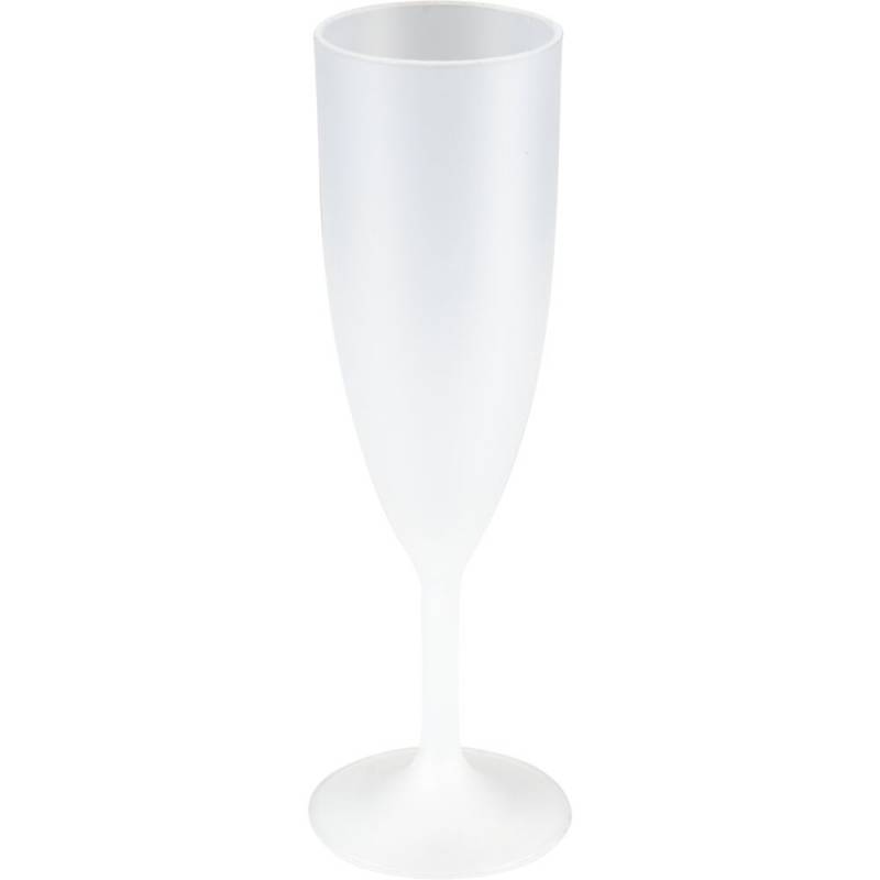 Flergangschampagneglas PP 20cm Ø5,7cm 20cl frosted hvid