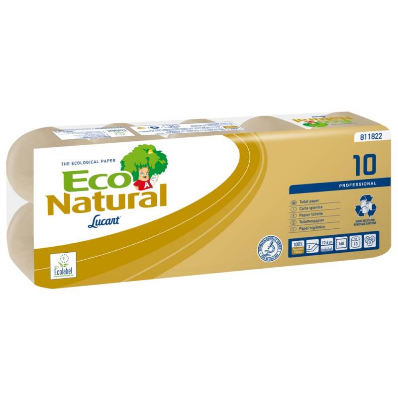 Lucart T3 Natural toiletpapir 2-lags sandfarvet