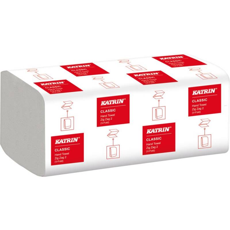 Katrin Classic håndklædeark 2-lags hvid 100% V-Fold genbrugspapir