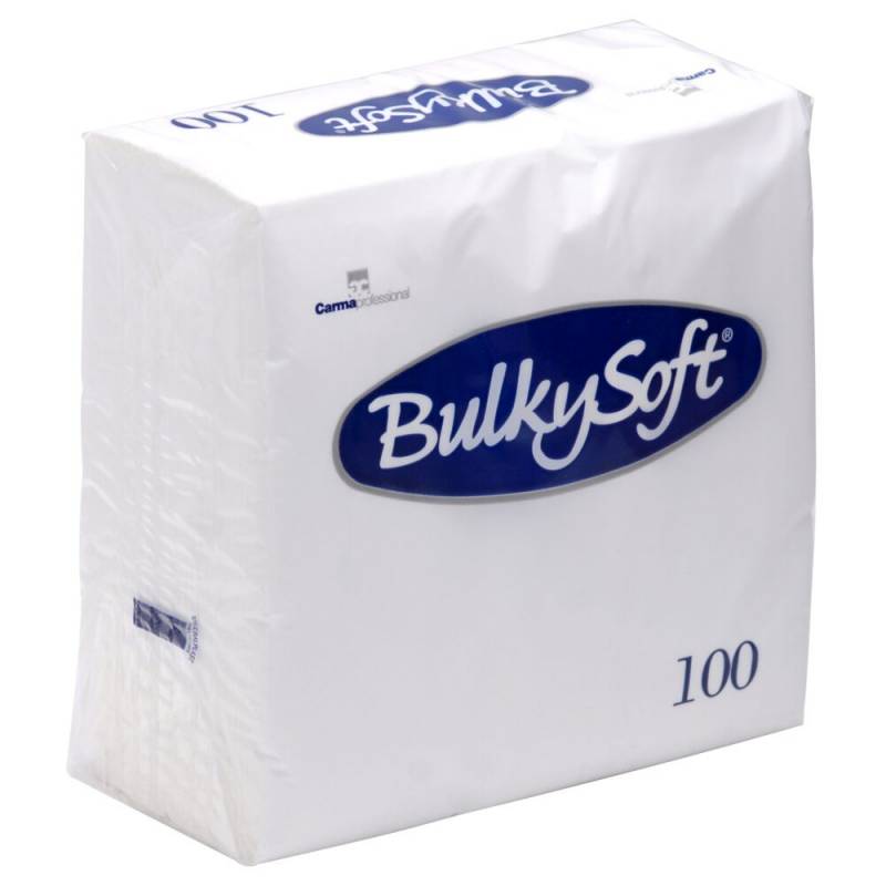 Gastro frokostserviet 2-lags 1/4 fold 33x33cm nyfiber hvid