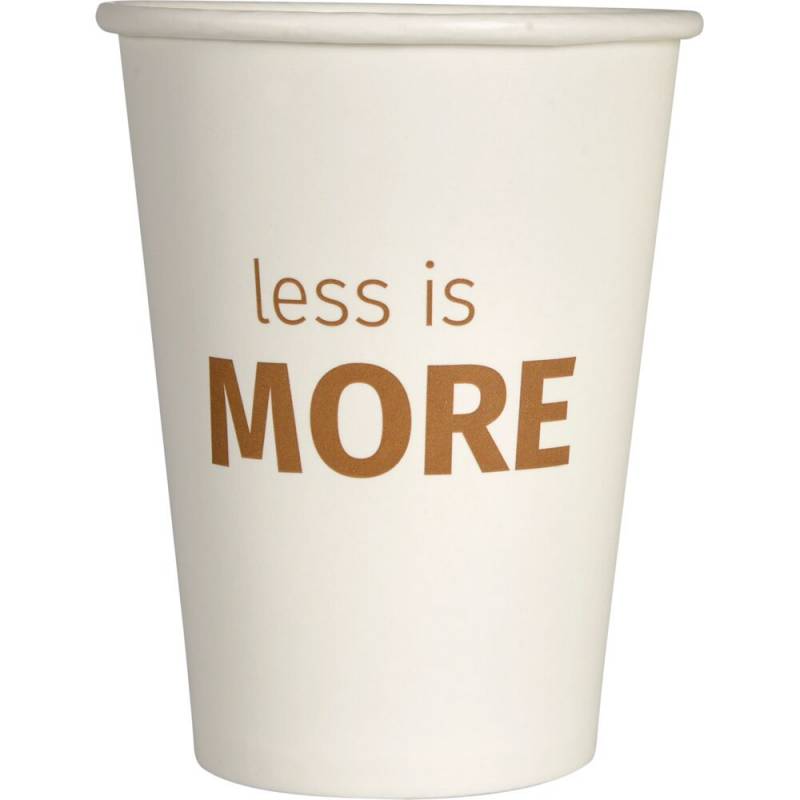 1000 stk. Kaffebæger Lessismore 11Cm Ø8,9Cm 38Cl Pap/Pe 12Oz Hvid