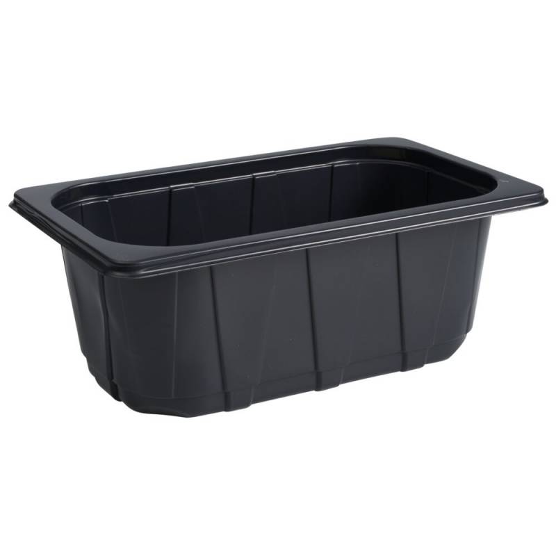 Plastbakke 26,5x16,2x10cm 2600ml PP 1-rums 1/4 GN sort