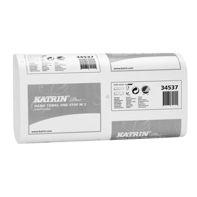 Katrin Plus Håndklædeark 2-lags Z-fold 24x20,6cm 8,5 cm hvid