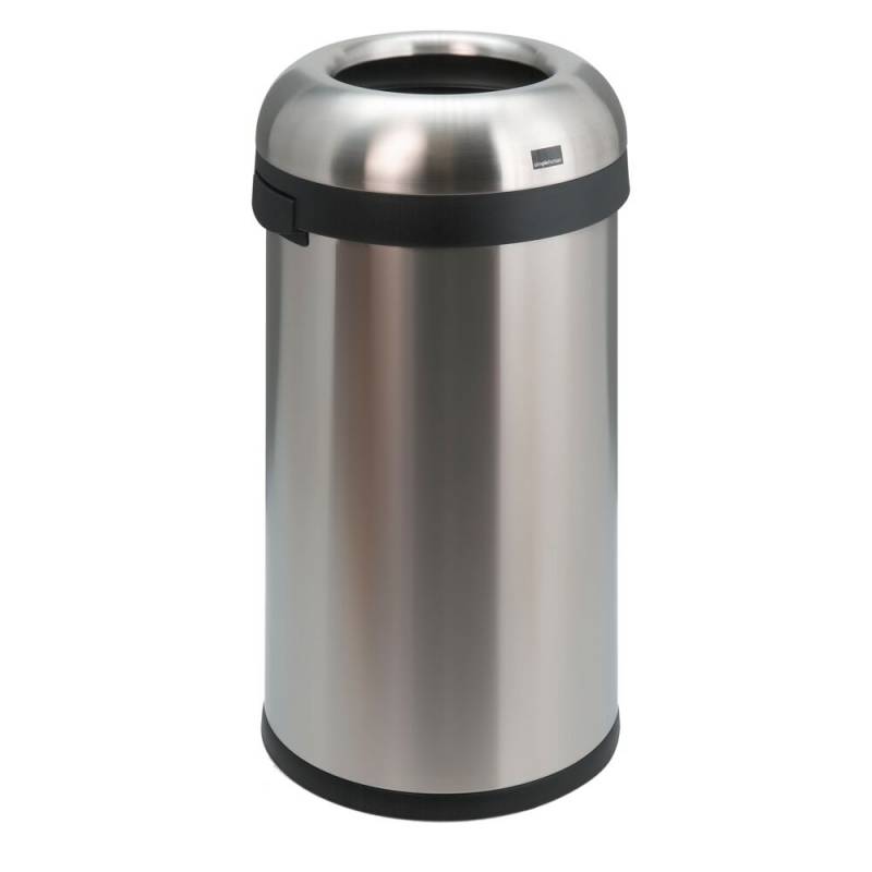 Simplehuman affaldsspand rund med åben top 60 liter metal