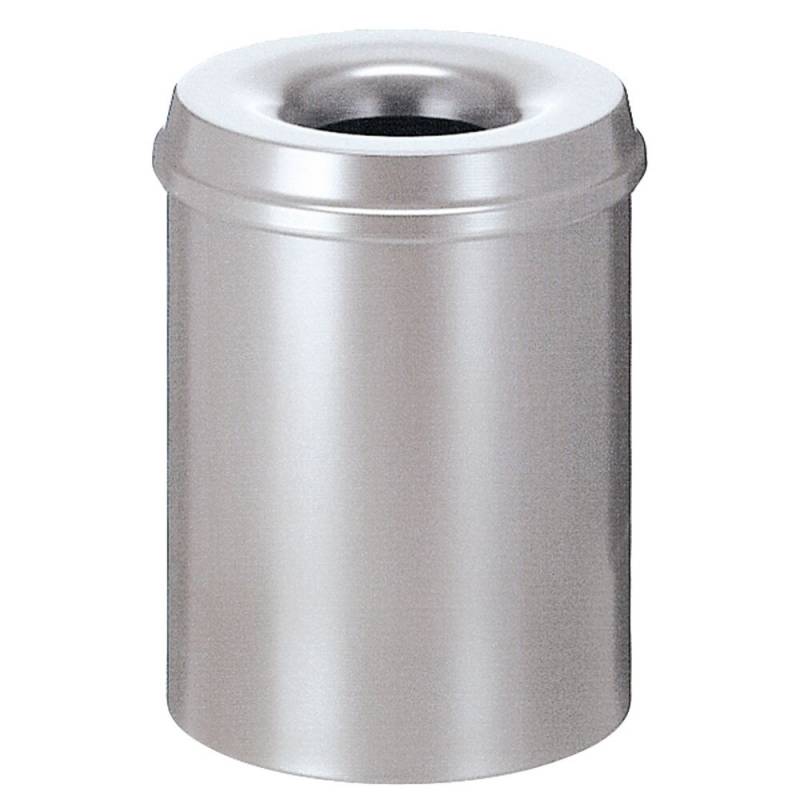 Affaldsspand til indendørs brug selvslukkende sølv 15 l