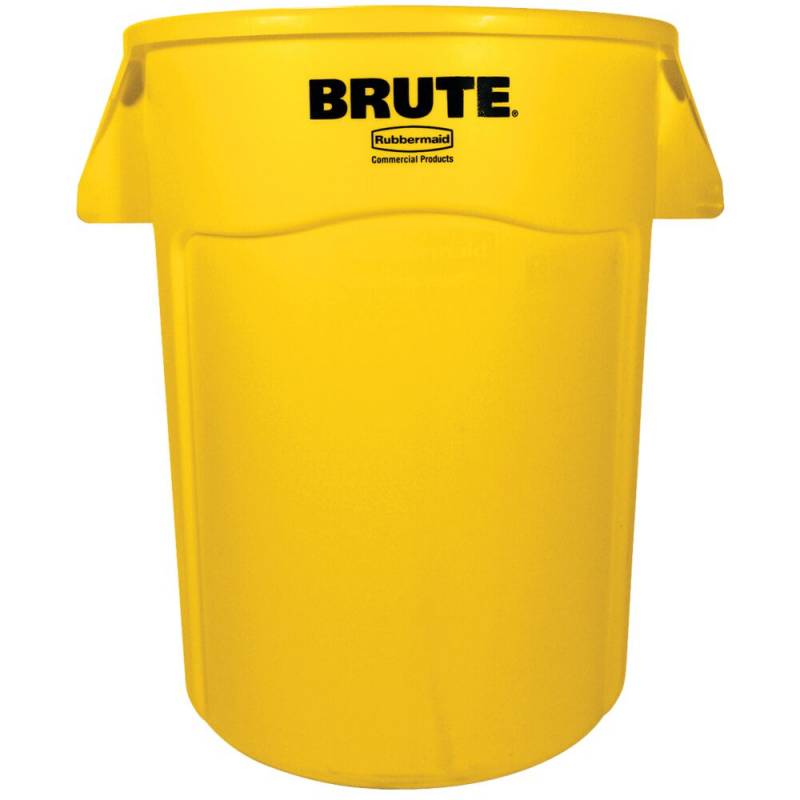 Affaldsspand Rubbermaid Brute 167 liter med bærehåndtag gul