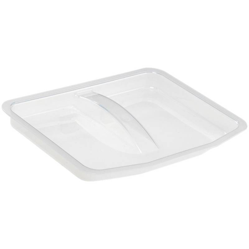 L&aring;g, klar, plast, til 13 ltr. inventarspand