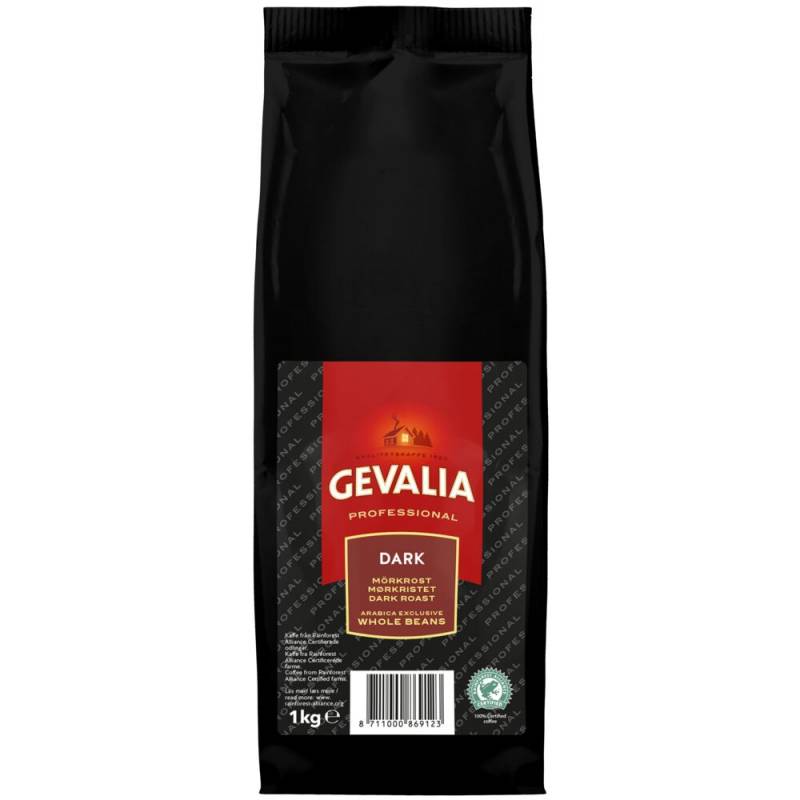 Gevalia Professionel kaffe Dark helbønner 1 kg