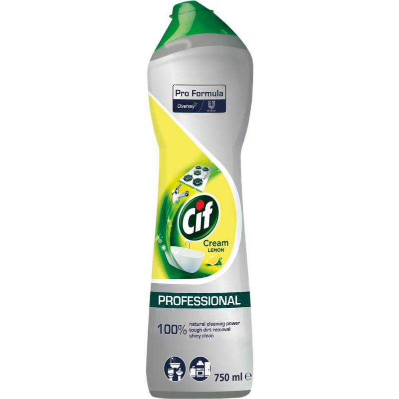 Cif Diversey Skurecreme lemon uden farve, med parfume 750 ml