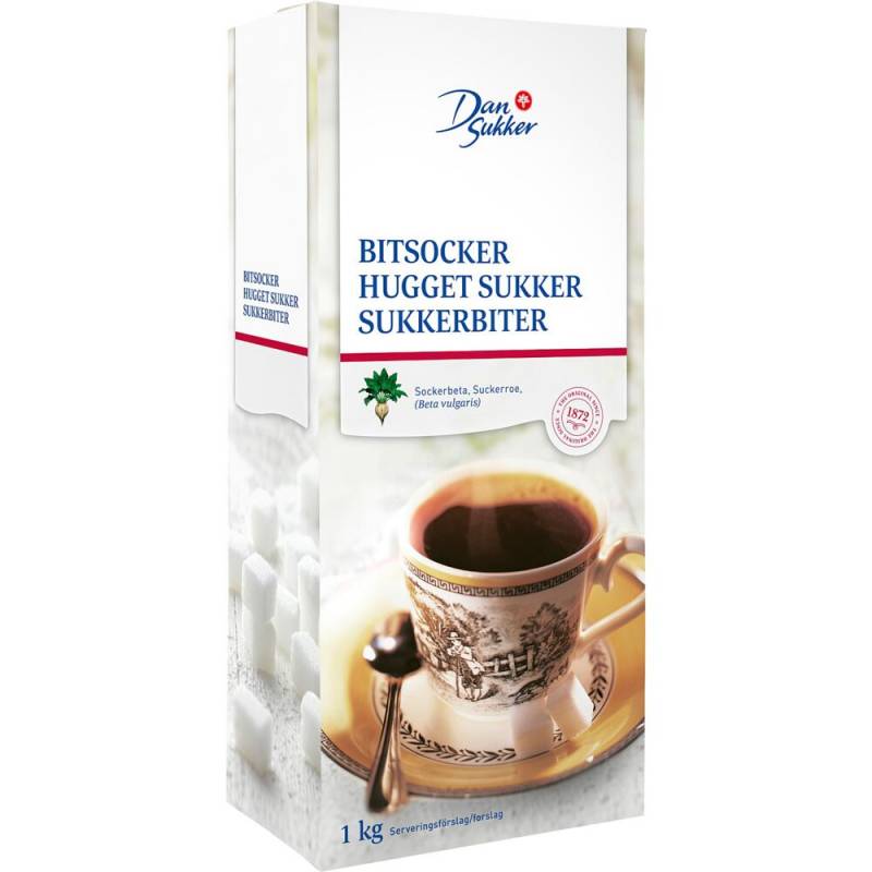 Dansukker sukker huggetsukker i 1 kg kasse, hvid