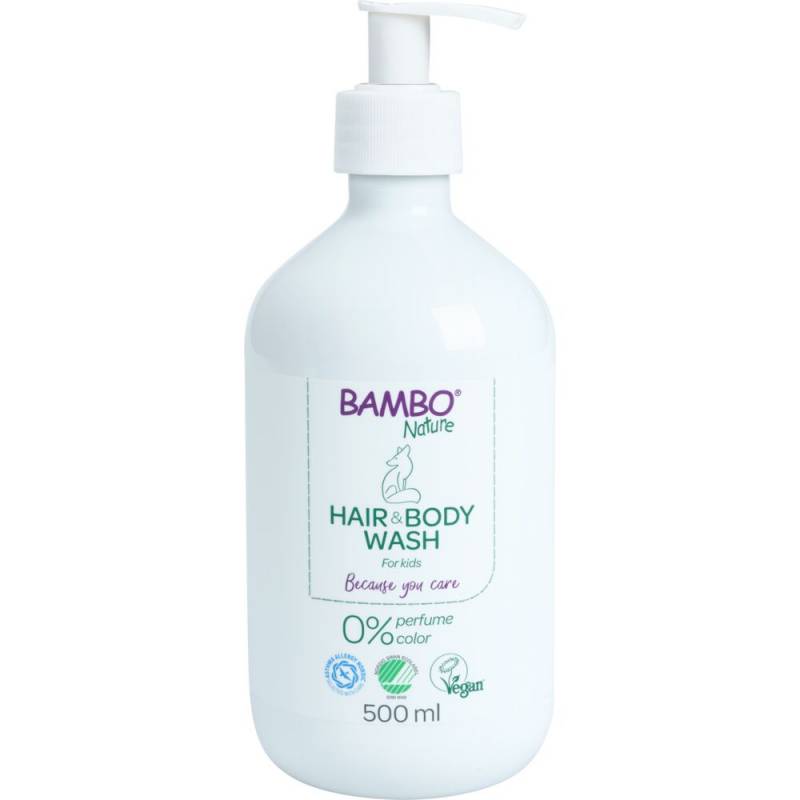 Bambo Nature Hair & bodywash uden farve og parfume 500ml
