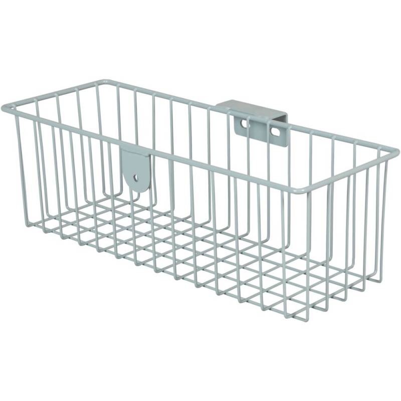 Tr&aring;dkurv, Tina Trolleys Exclusive, 43,5x19,5x14,5cm, gr&aring;, pulverlakeret st&aring;l, medium, med 1 beslag 