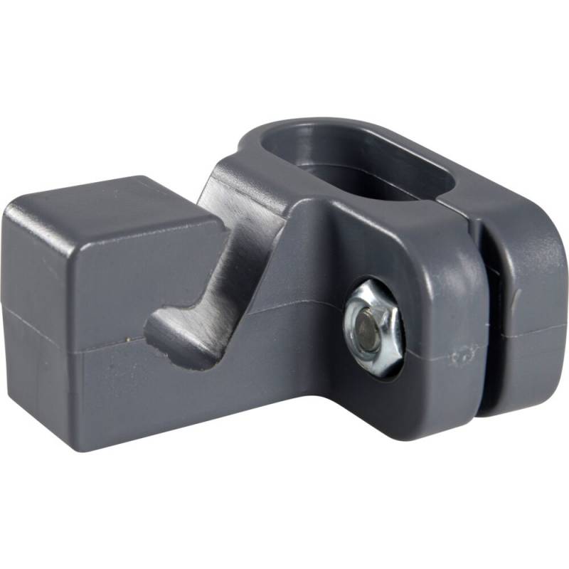 Beslag til reng&oslash;ringsvogn, Vileda Origo, 4,5x5cm, gr&aring;, plast, s-connector, venstre