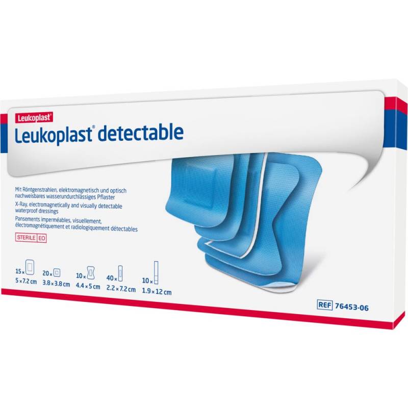 Leukoplast Detectable hæfteplaster ass. størrelser steril blå