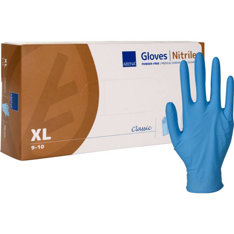 Undersøgelseshandske Classic XL pudderfri nitril blå