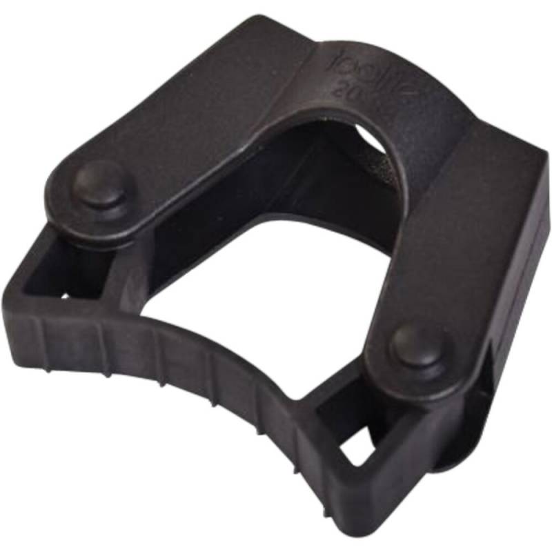 Redskabsholder, Tina Trolleys Toolflex, 65x75x35mm, sort, PP/gummi/st&aring;l, til skaft p&aring; 20-30 mm, 1 hul til montering