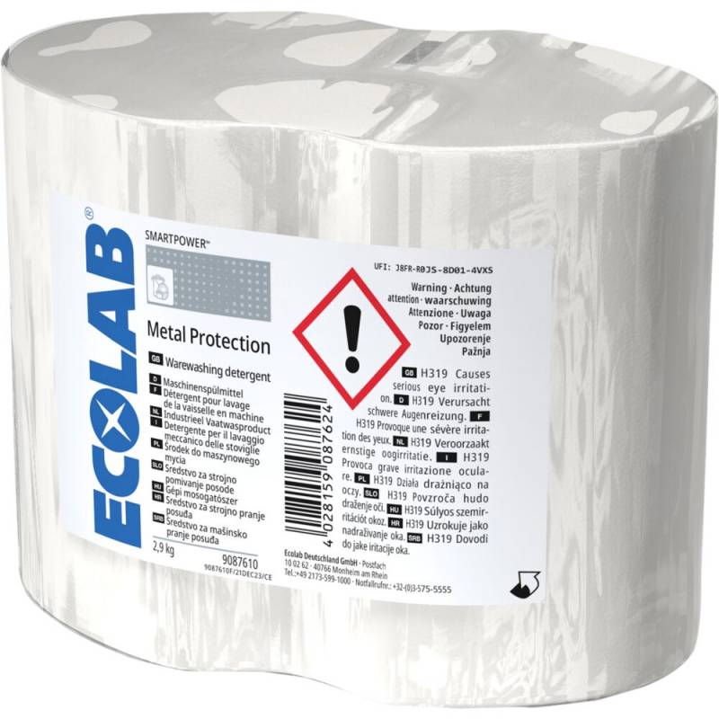 Maskinopvask Ecolab Apex Metal Protection alusikker uden klor farve og parfume 2,9 kg