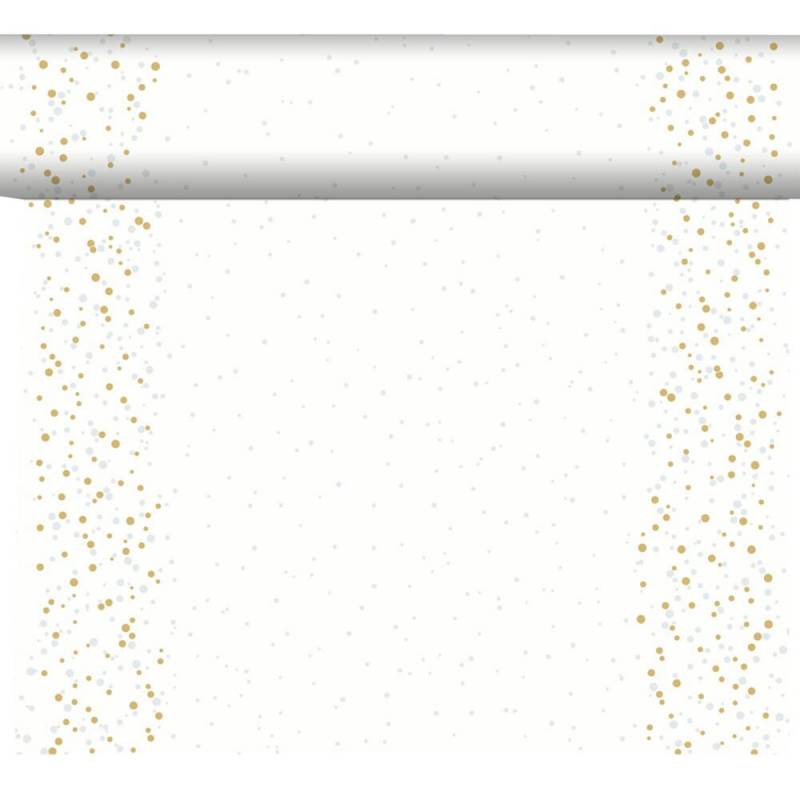 Dunicel kuvertløber golden stardust 24x0,4m tete-a-tete hvid