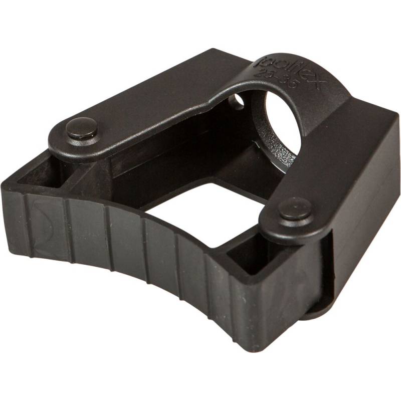 Redskabsholder, Tina Trolleys Toolflex, 75x80x40mm, sort, PP/gummi, til skaft p&aring; 25-35 mm