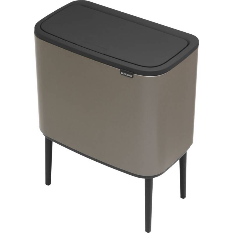 Brabantia Bo Touch Bin affaldsspand 3-rums 3x11 liter platinum stål