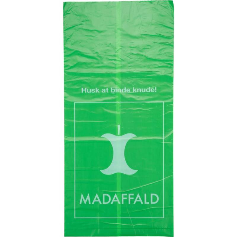 Madaffaldspose 20 liter MDPE/genanvendt 45x50cm grøn, 30 stk