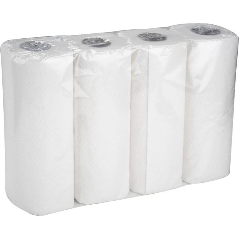 K&oslash;kkenrulle af genanvendt papir 2-lags hvid